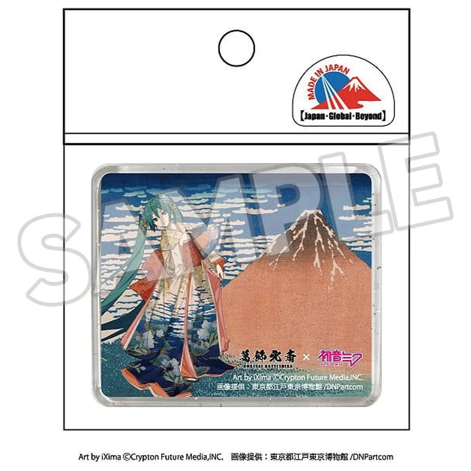 Katsushika Hokusai x Hatsune Miku 3D Magnet Thirty-six Views of Mount Fuji Fine Wind, Clear Morning product photo