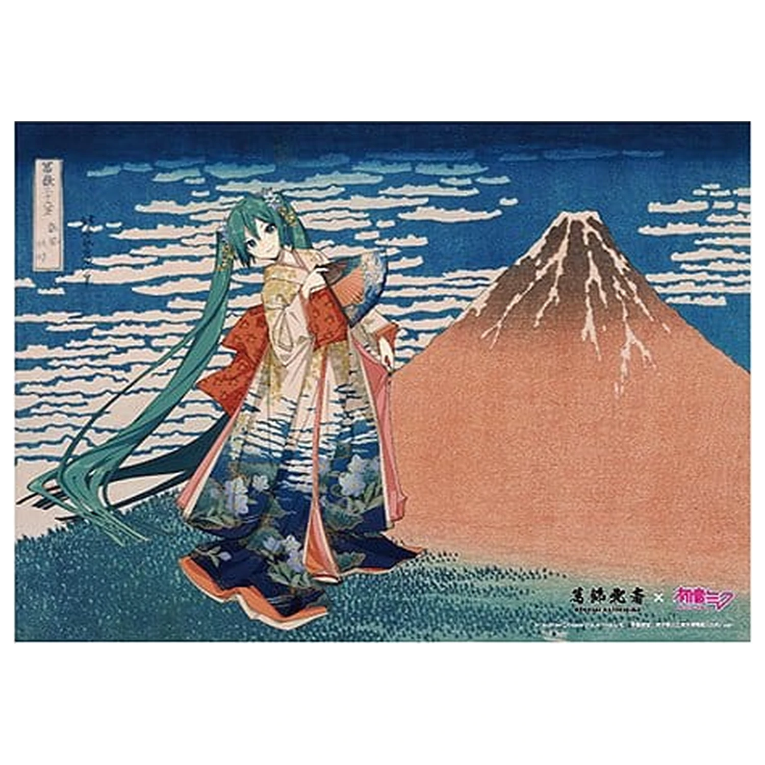 Katsushika Hokusai x Hatsune Miku Acrylic Panel Thirty-six Views of Mount Fuji Fine Wind, Clear Morning 30 cm product photo