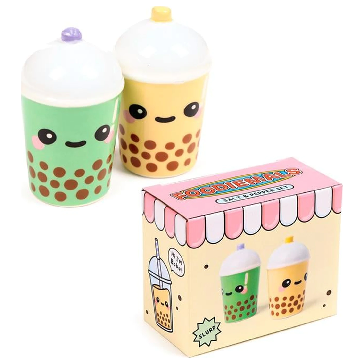 KAWAII Boba the Bubble Tea Salt and Pepper Shakers Set product photo