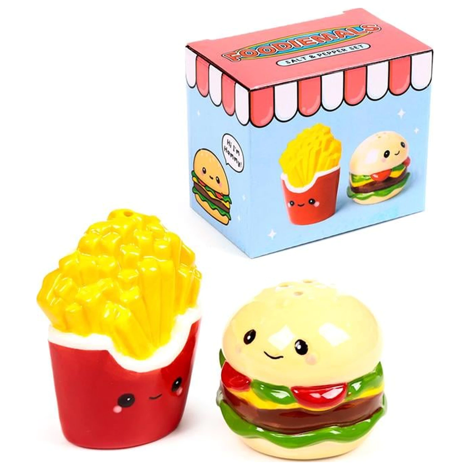 Kawaii Burger & Fries Salt and Pepper Shakers Set product photo