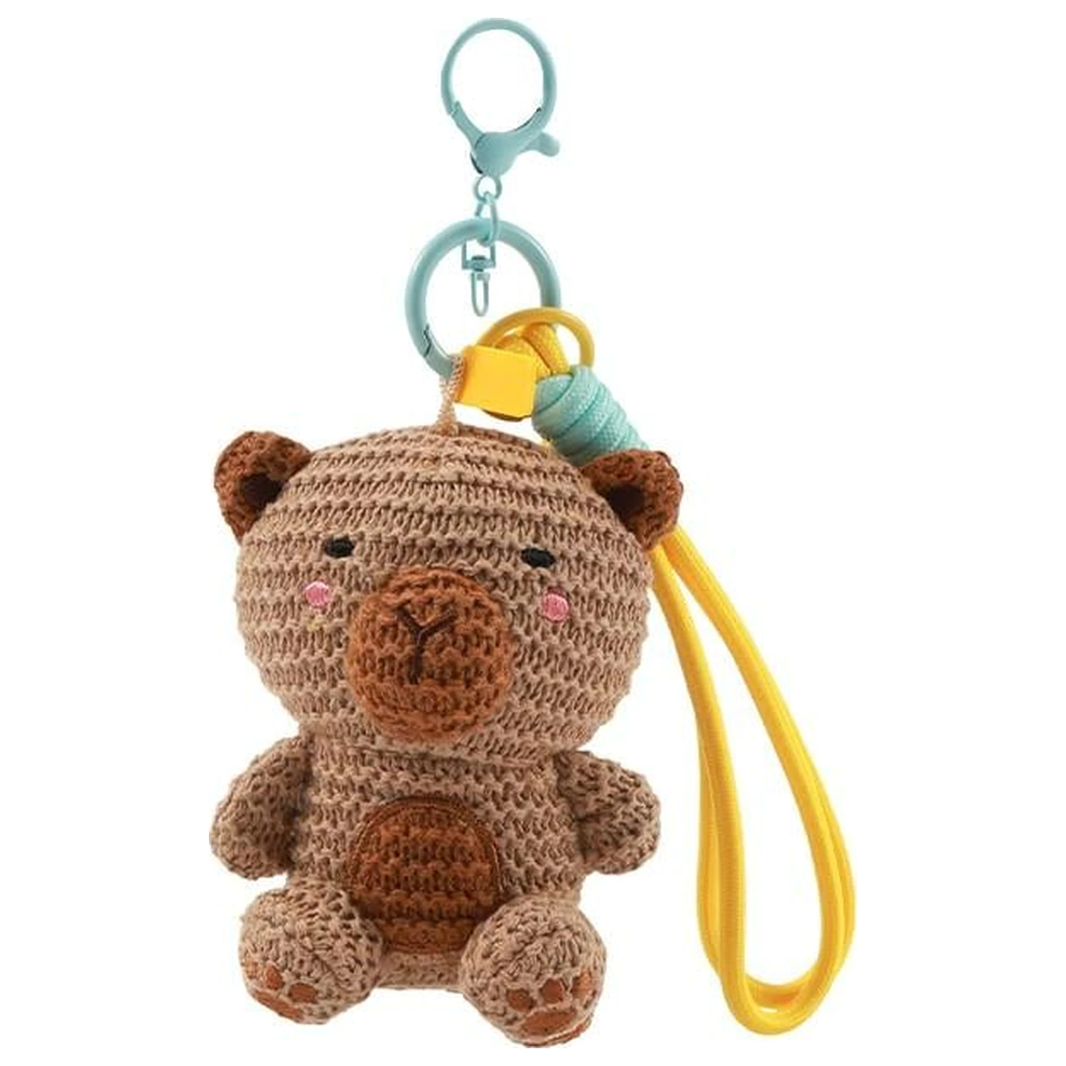 Kawaii Crochet Capybara Keychain product photo