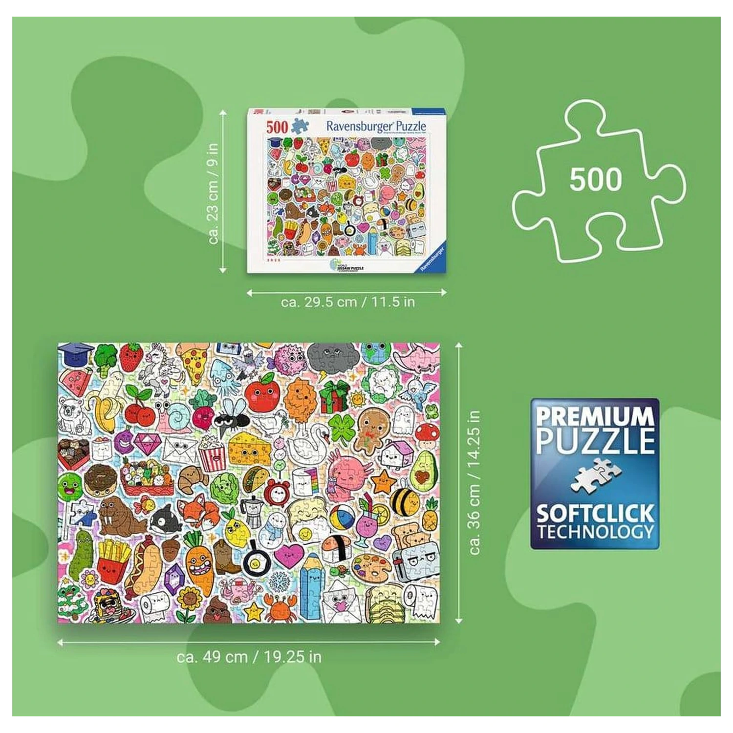 Kawaii Jigsaw Puzzle Cute Kawaii Chaos (500 Pieces) product photo