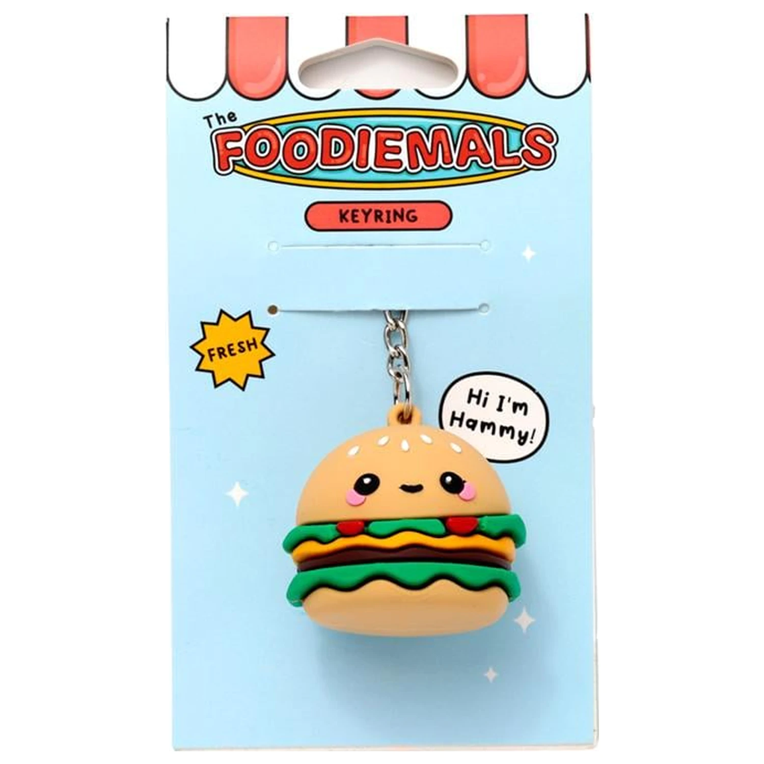 KAWAII Hammy the Burger PVC 3D Keychain product photo