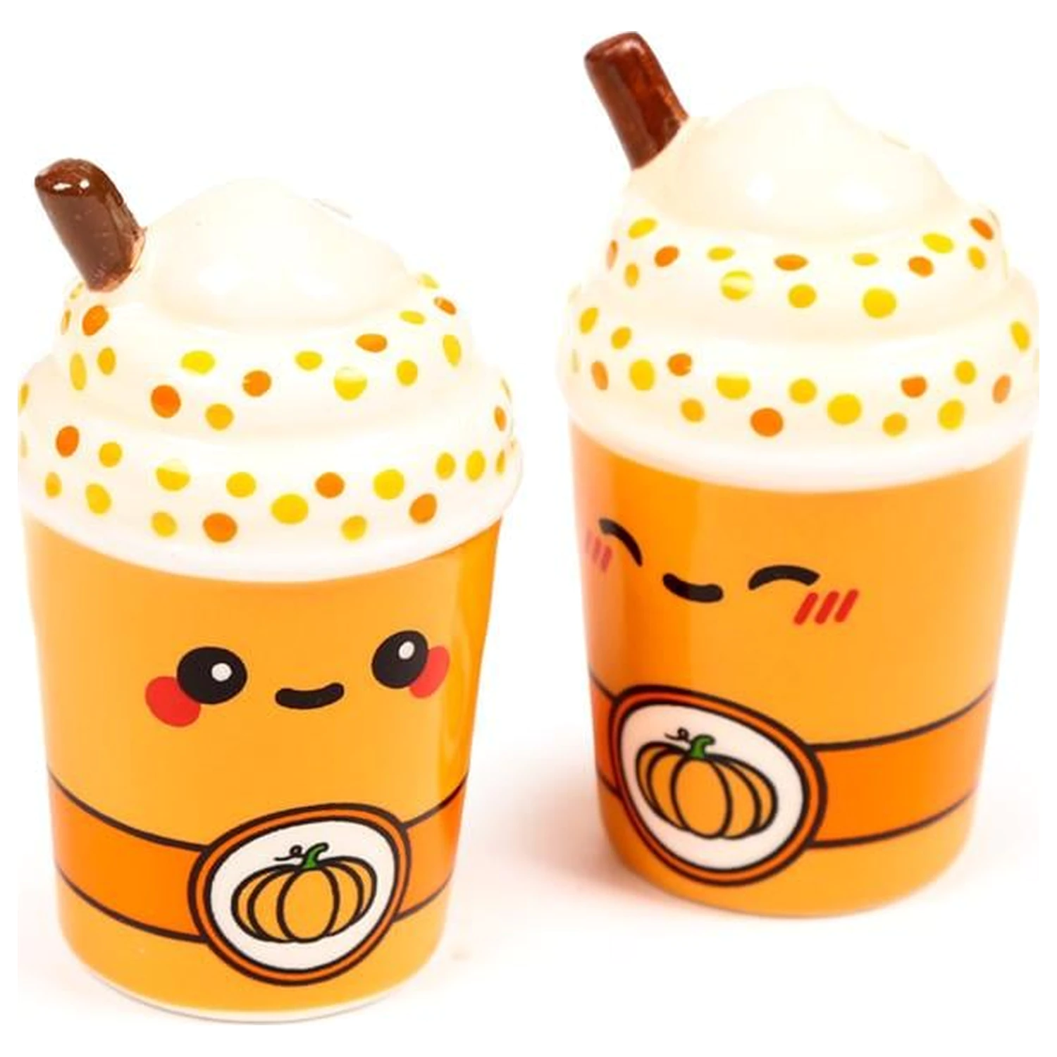KAWAII Spiced Pumpkin Latte Salt and Pepper Shakers Set product photo