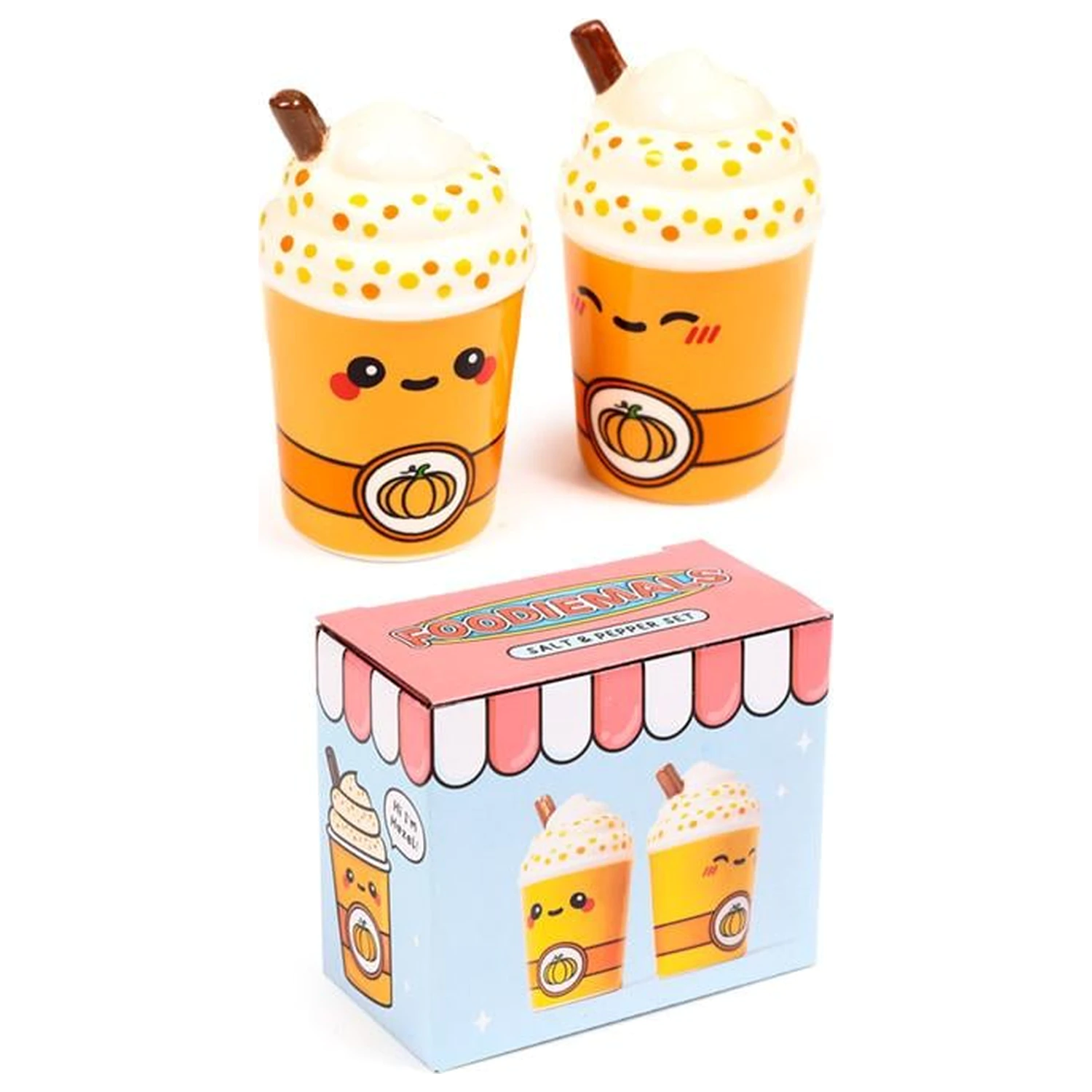KAWAII Spiced Pumpkin Latte Salt and Pepper Shakers Set product photo