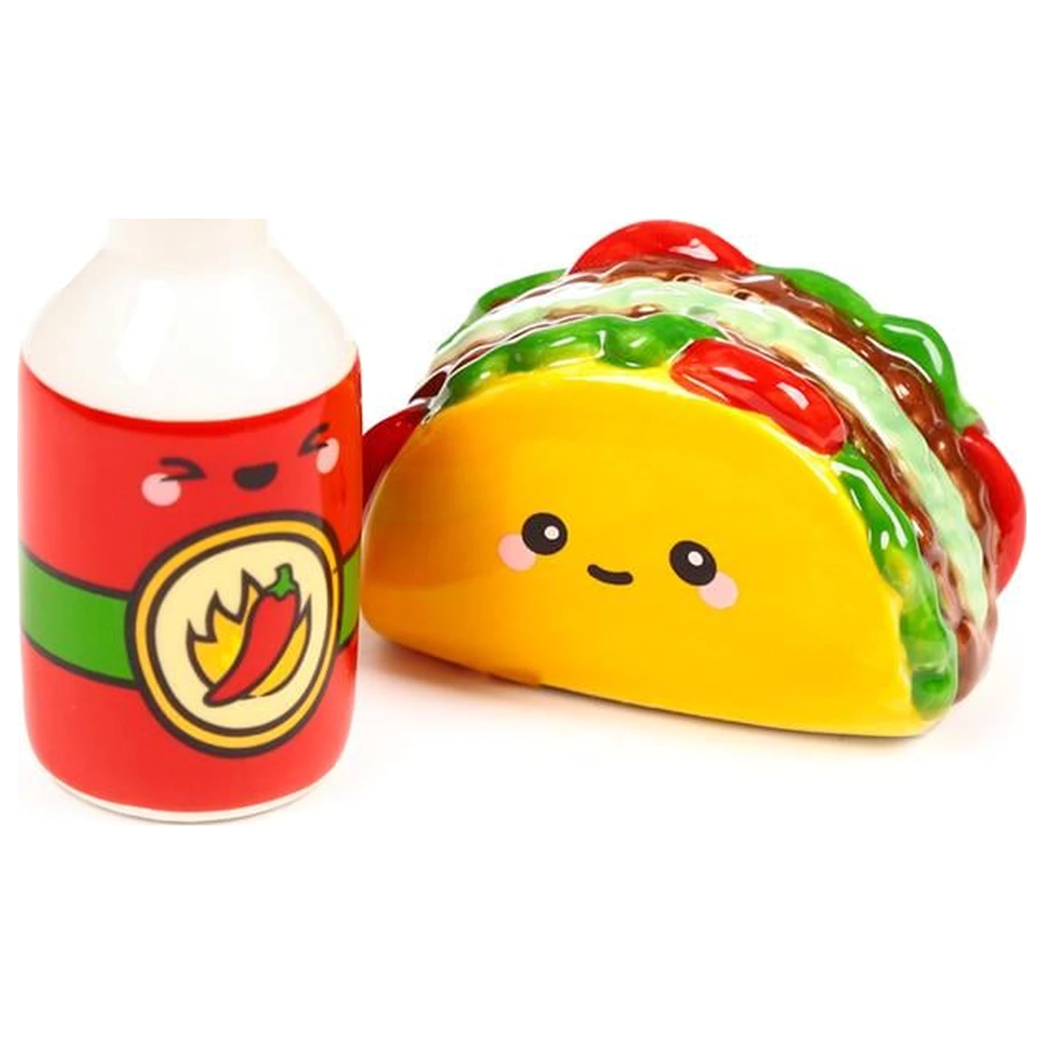 Kawaii Taco & Sauce Salt and Pepper Shakers Set product photo