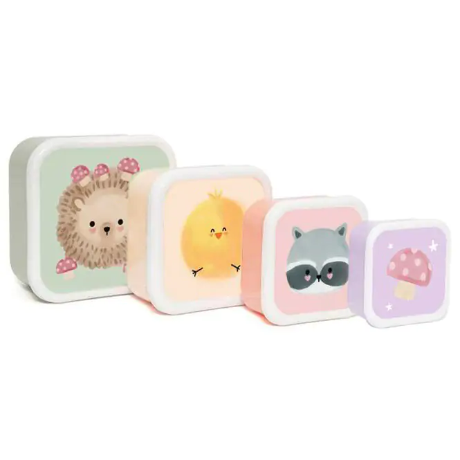 Kawanimals Forest set 4 tupperware product photo