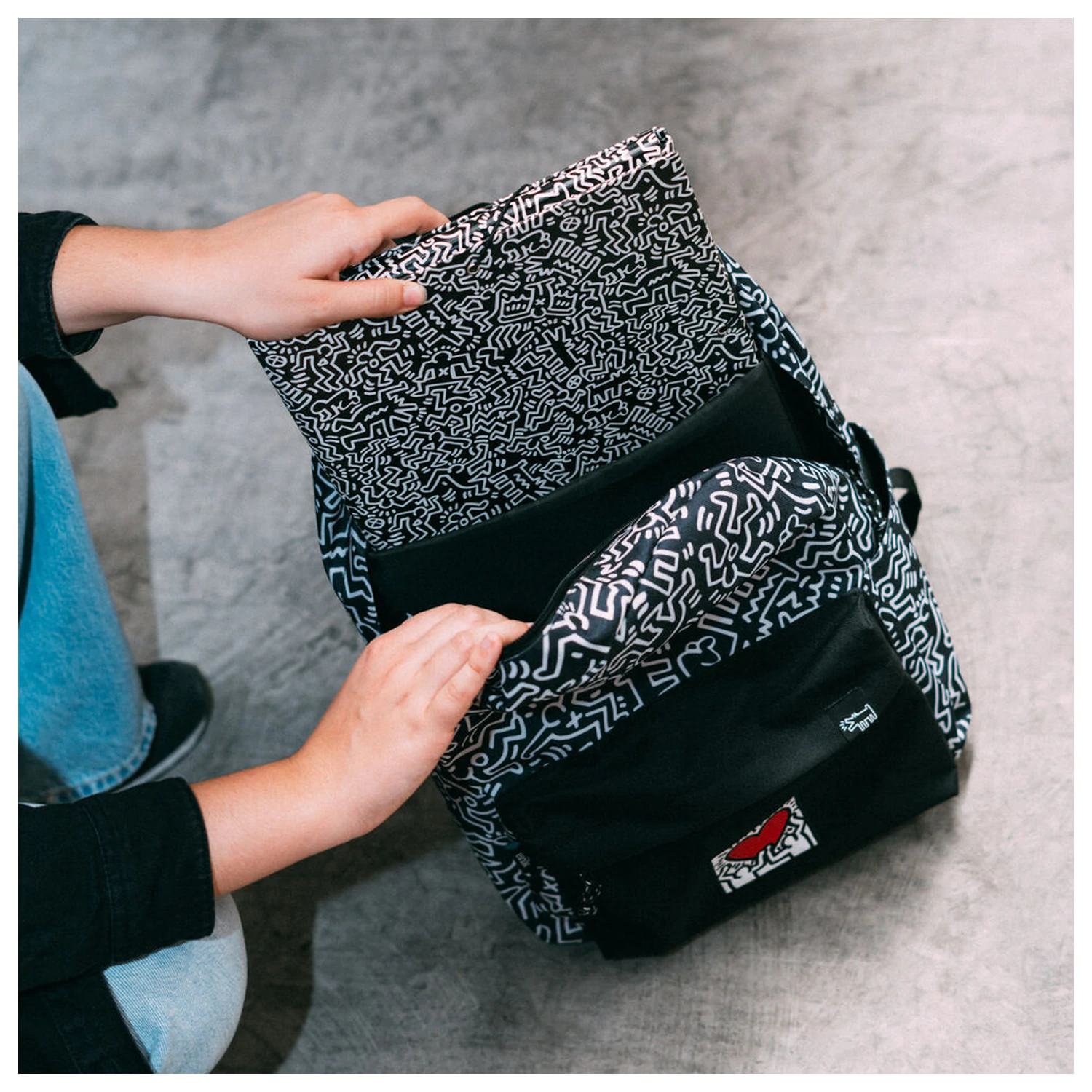 Keith Haring backpack product photo
