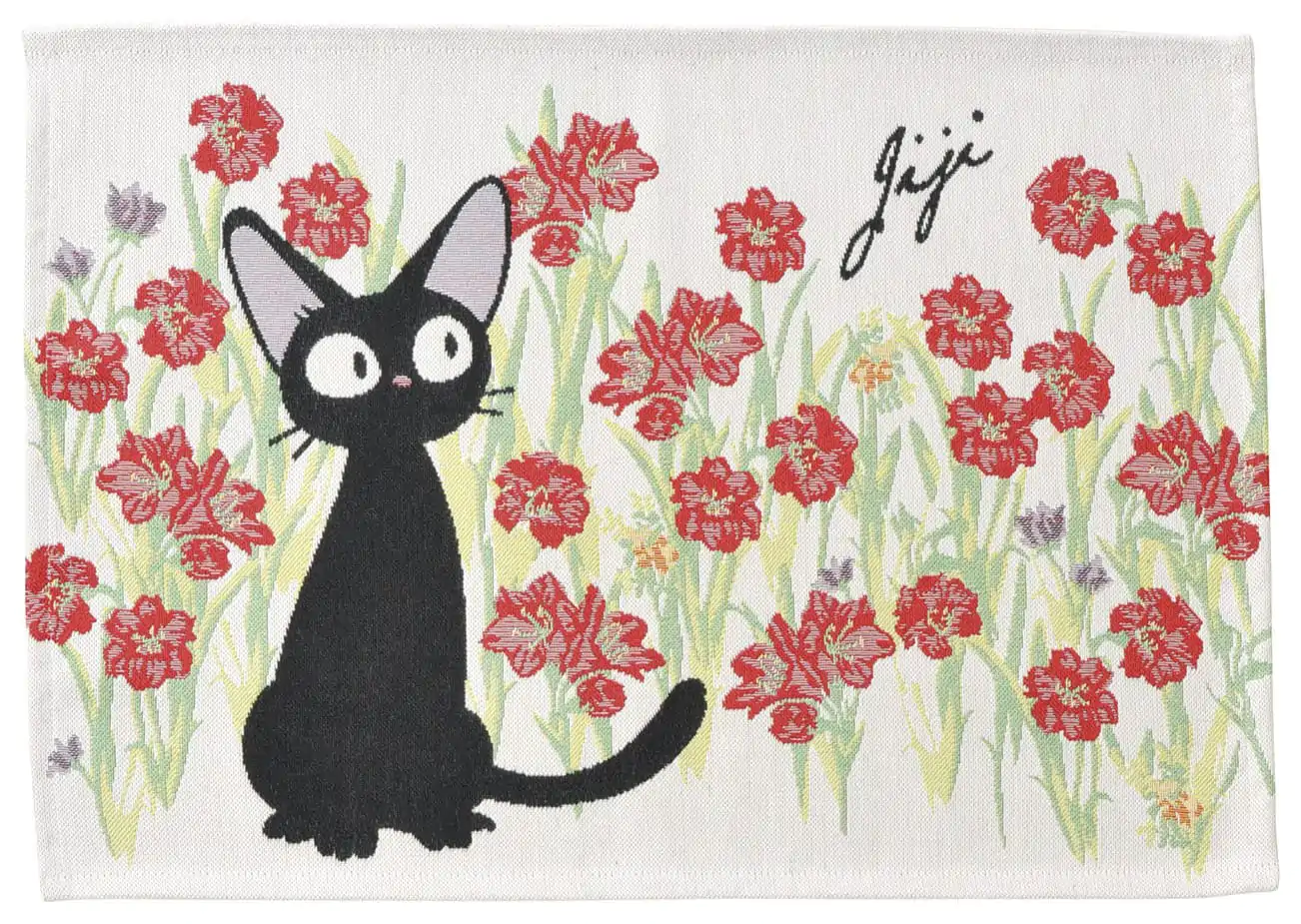 Kiki's Delivery Service Cloth Lunch Napkin Jiji Red Flowers product photo