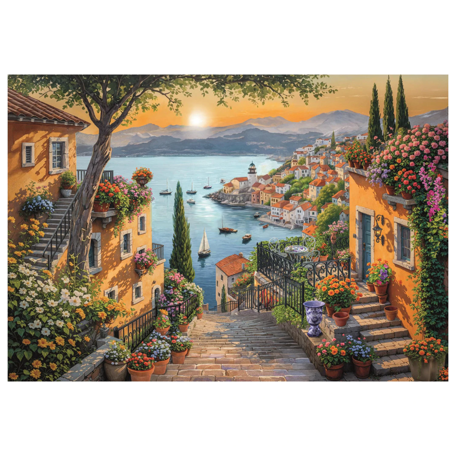 Harbor Steps 1500-piece puzzle product photo