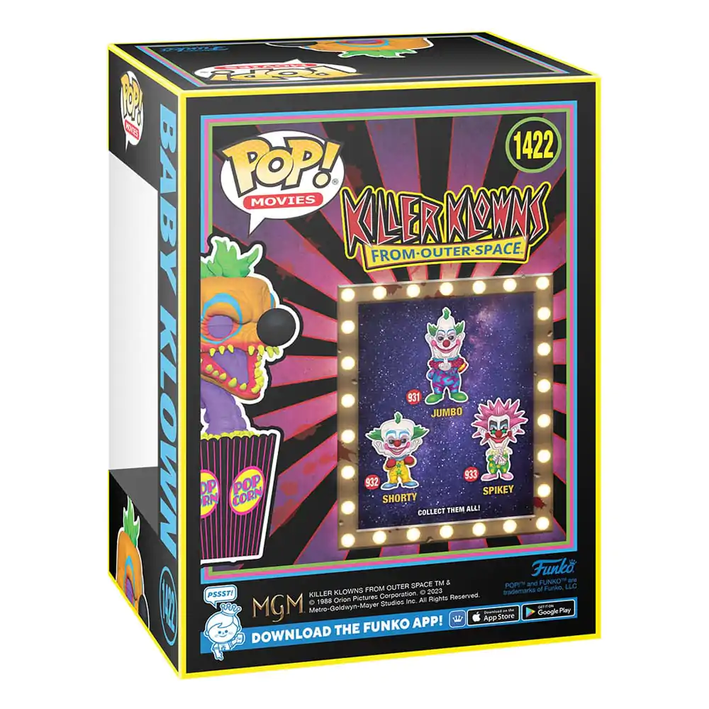 Killer Klowns from Outer Space Funko POP! Movies Vinyl Figure Baby Klown(BLKLT) Exclusive Edition 9 cm product photo