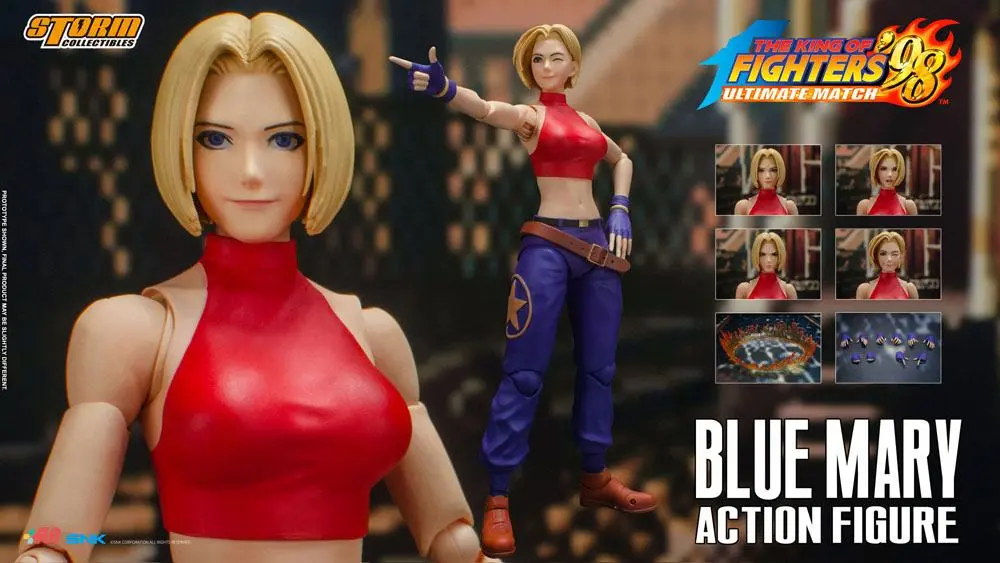 King of Fighters '98: Ultimate Match Action Figure 1/12 Blue Mary 17 cm product photo