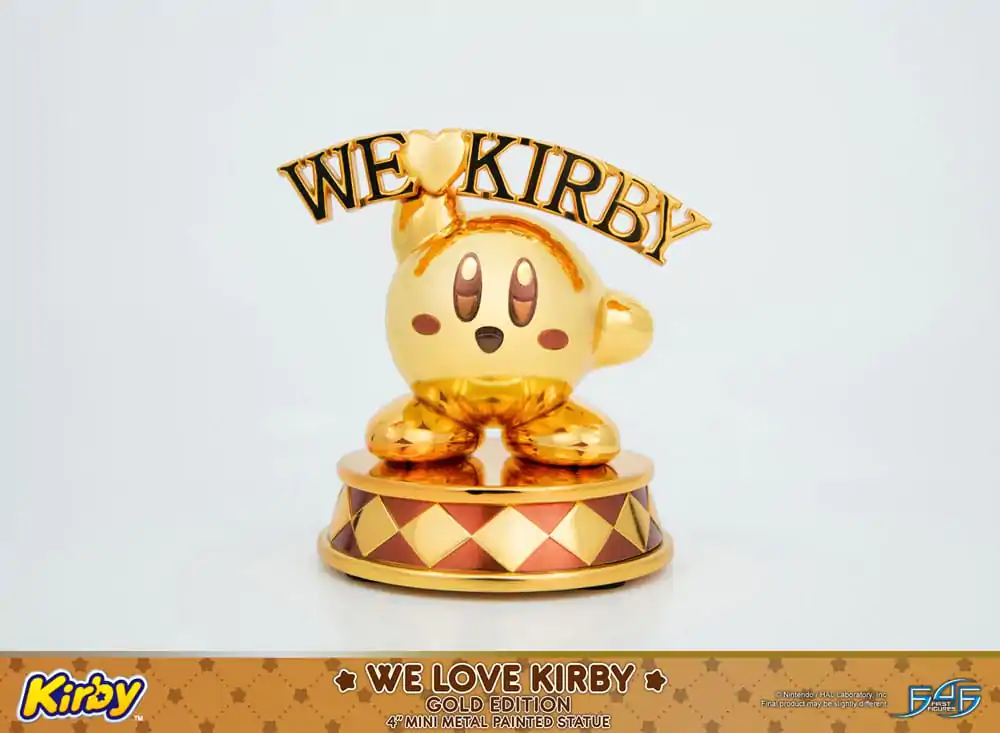 Kirby DieCast Statue We Love Kirby Gold Edition 10 cm termékfotó