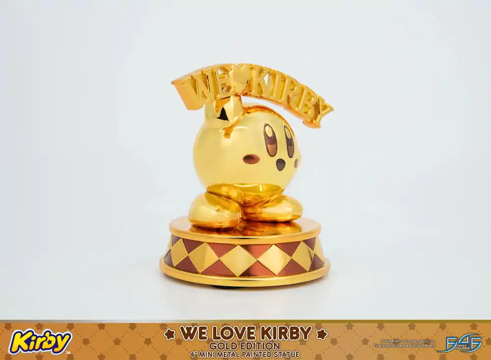 Kirby DieCast Statue We Love Kirby Gold Edition 10 cm termékfotó