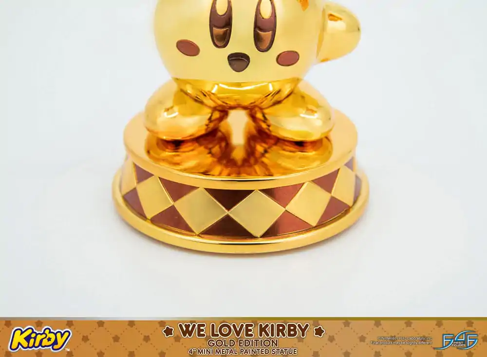 Kirby DieCast Statue We Love Kirby Gold Edition 10 cm termékfotó