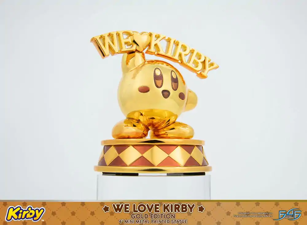 Kirby DieCast Statue We Love Kirby Gold Edition 10 cm termékfotó