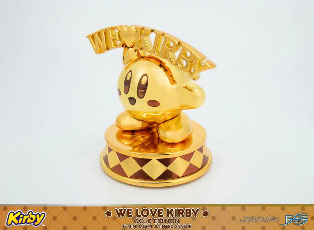 Kirby DieCast Statue We Love Kirby Gold Edition 10 cm termékfotó