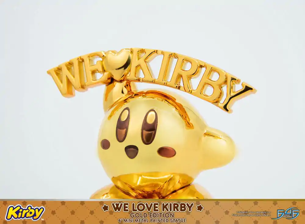 Kirby DieCast Statue We Love Kirby Gold Edition 10 cm termékfotó