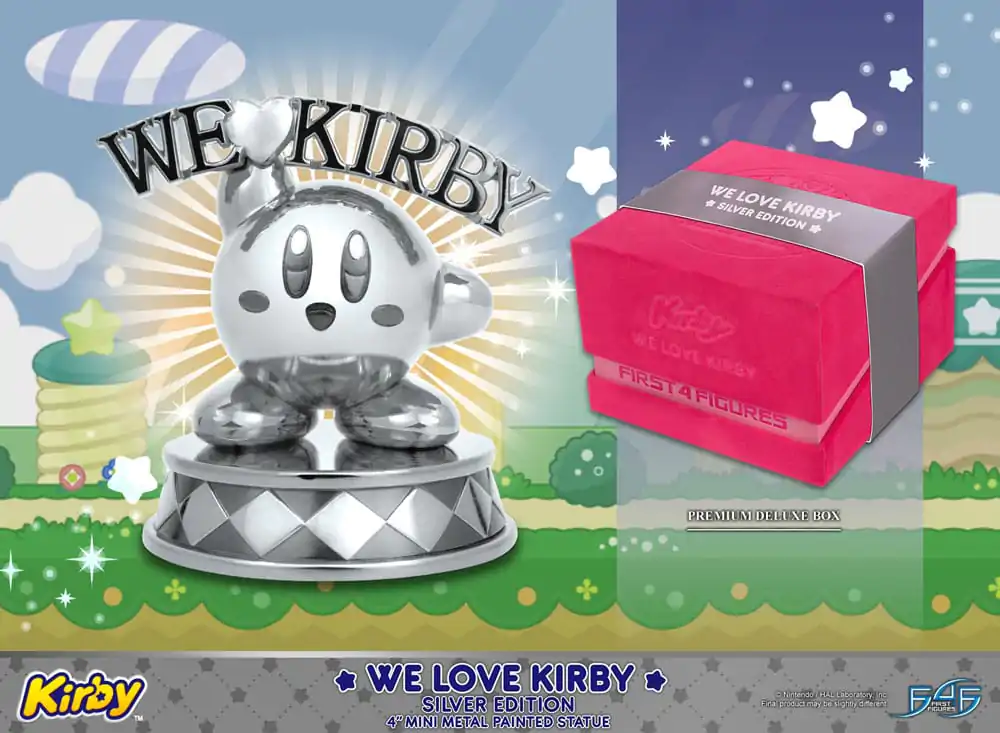 Kirby DieCast Statue We Love Kirby Silver Edition 10 cm termékfotó