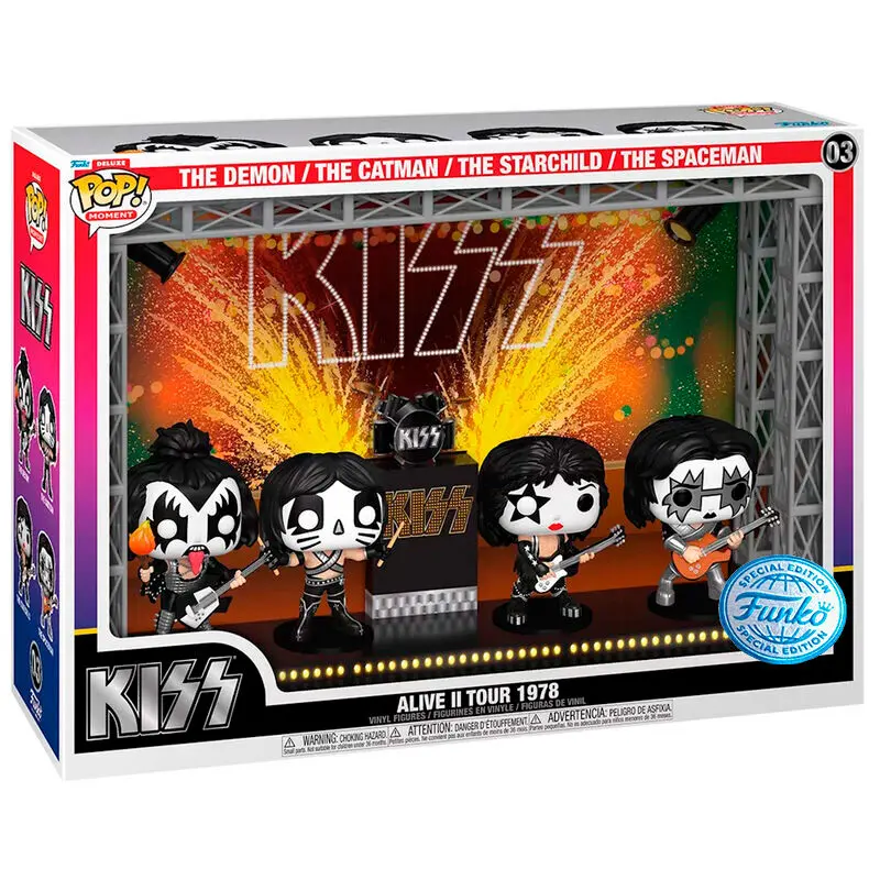 Kiss POP! Moments DLX Vinyl Figure 4-Pack Alive II 1978 Tour 9 cm termékfotó