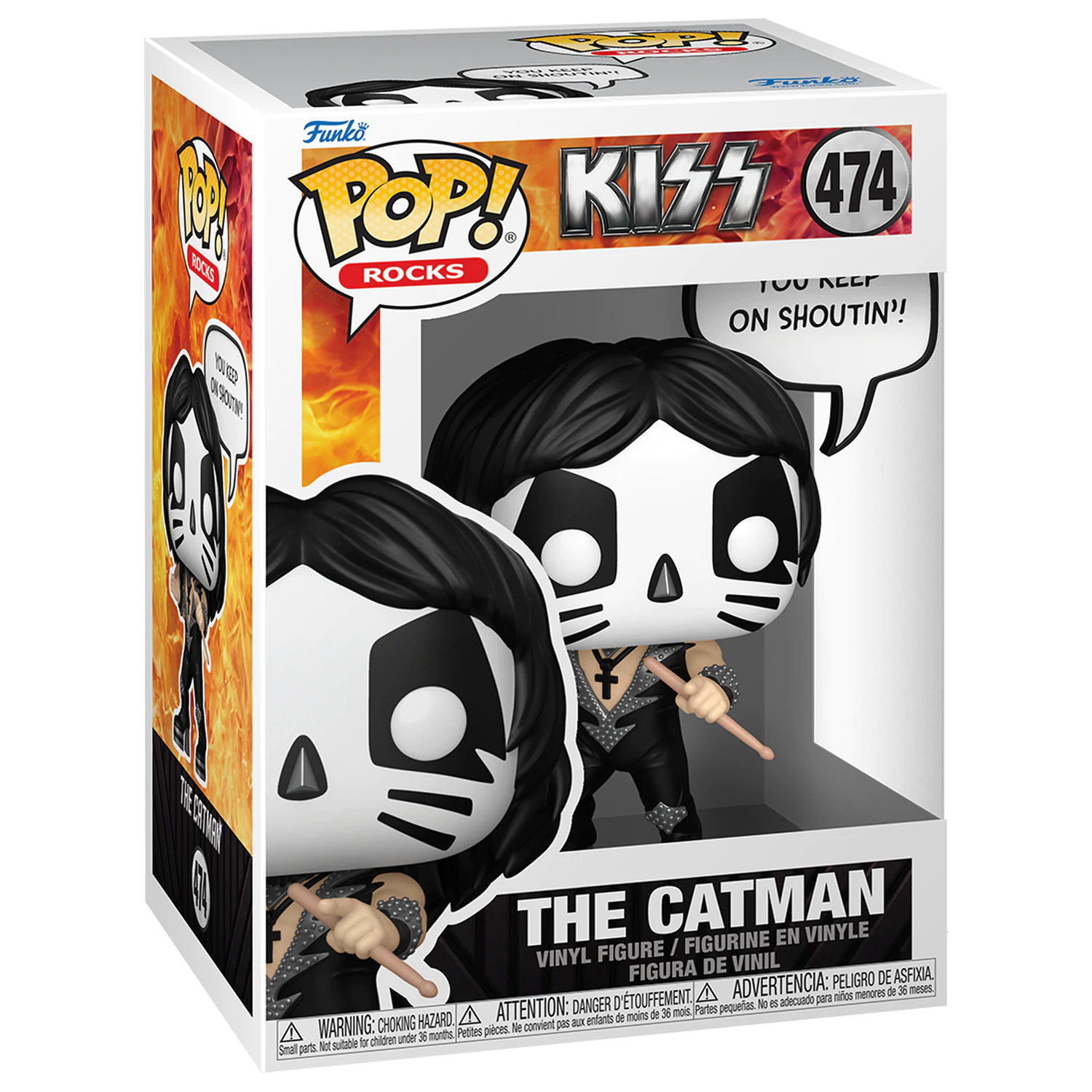 KISS Funko POP! Sayings Vinyl Figure The Catman(R&R All Night) 9 cm product photo
