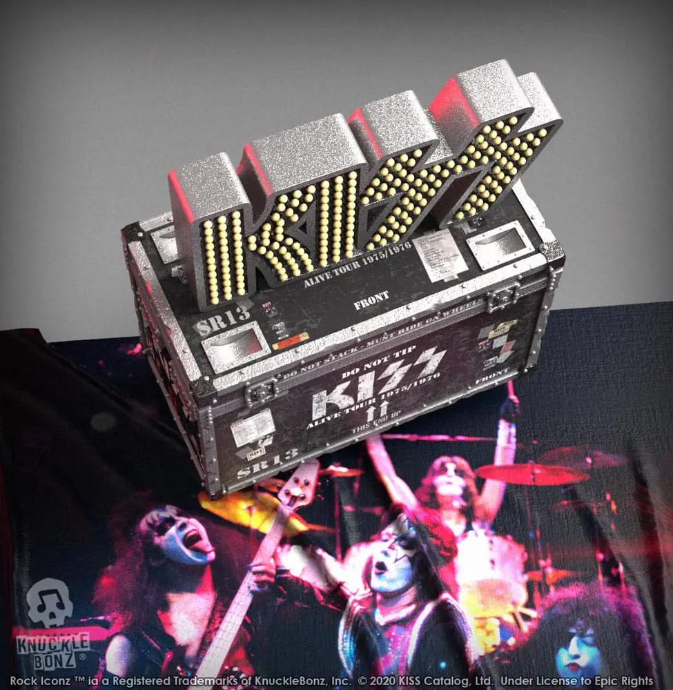 Kiss Rock Ikonz On Tour Road Case Statue + Stage Backdrop Set Alive! Tour termékfotó