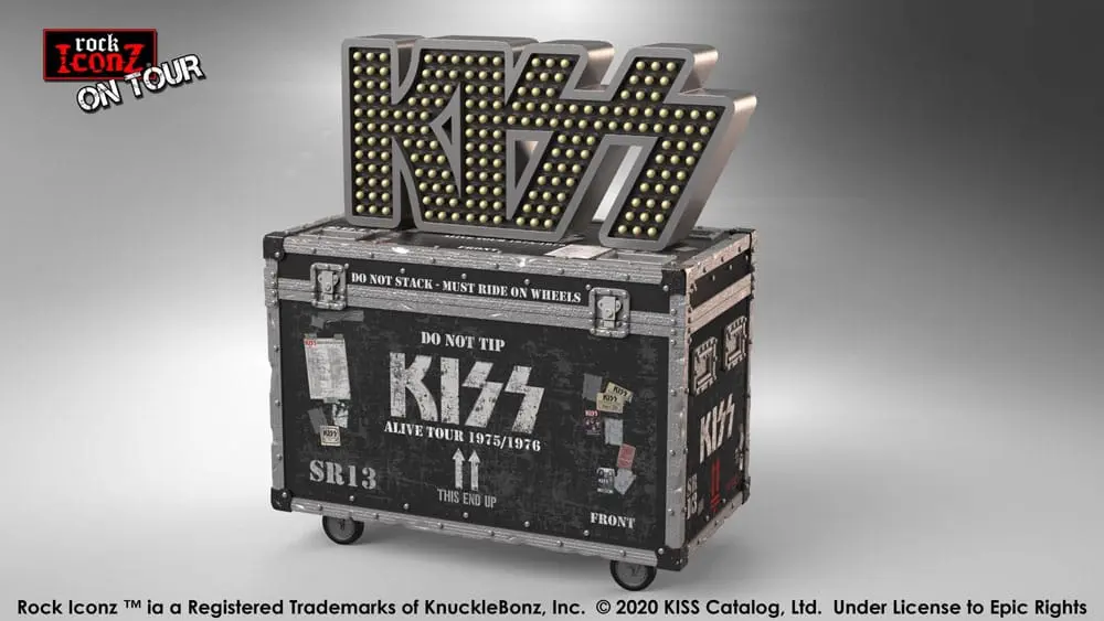 Kiss Rock Ikonz On Tour Road Case Statue + Stage Backdrop Set Alive! Tour termékfotó