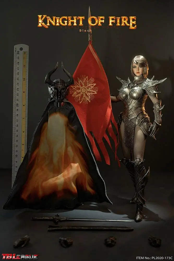 Knight of Fire Action Figure 1/6 Black Edition 30 cm product photo
