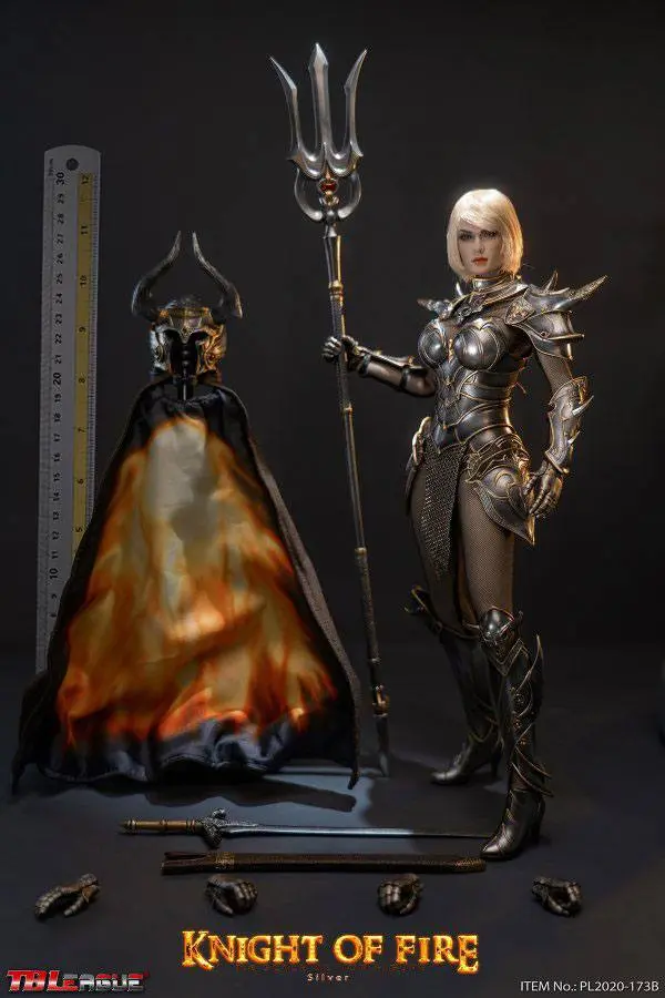 Knight of Fire Action Figure 1/6 Silver Edition 30 cm product photo