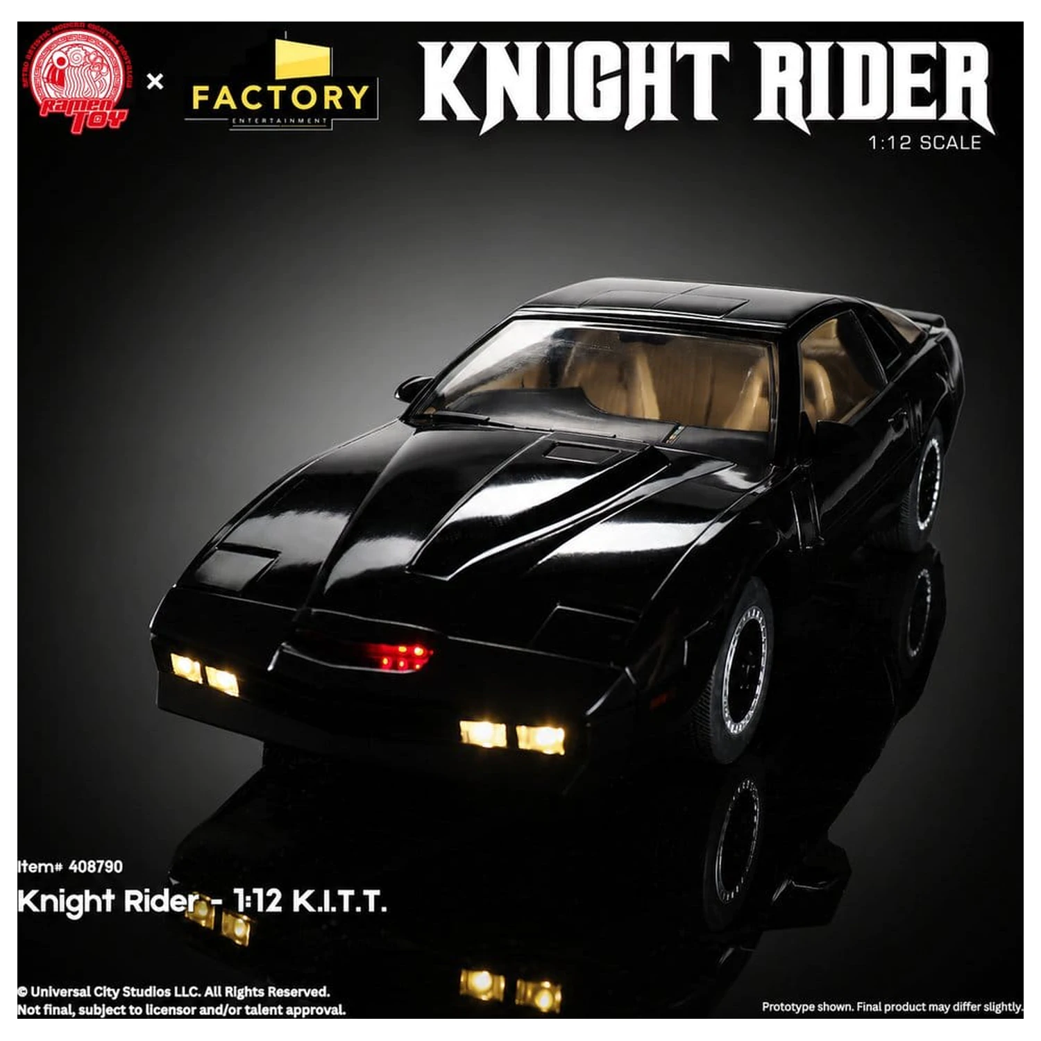 Knight Rider Action Figure 1/12 K.I.T.T. with Michael Knight product photo