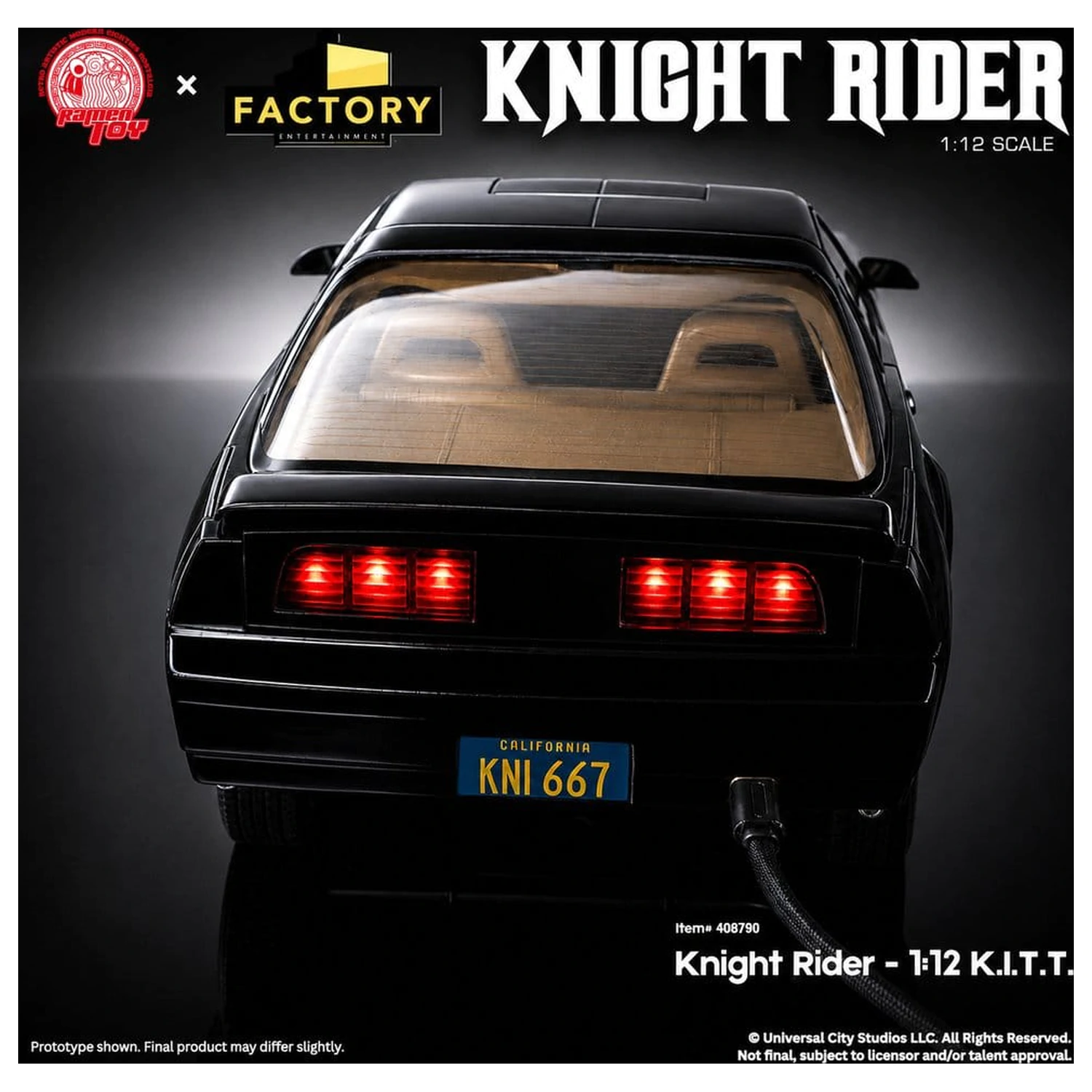 Knight Rider Action Figure 1/12 K.I.T.T. with Michael Knight product photo