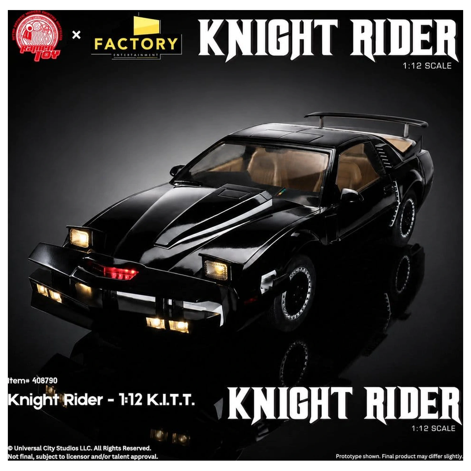 Knight Rider Action Figure 1/12 K.I.T.T. with Michael Knight product photo