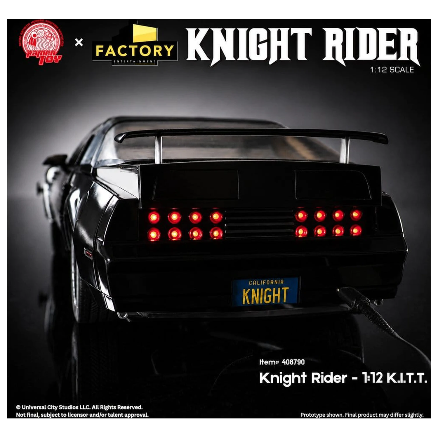 Knight Rider Action Figure 1/12 K.I.T.T. with Michael Knight product photo