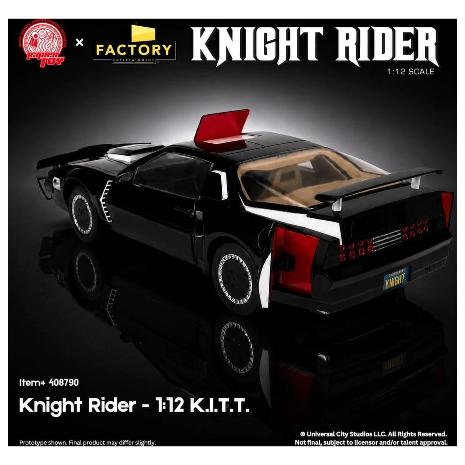 Knight Rider Action Figure 1/12 K.I.T.T. with Michael Knight product photo