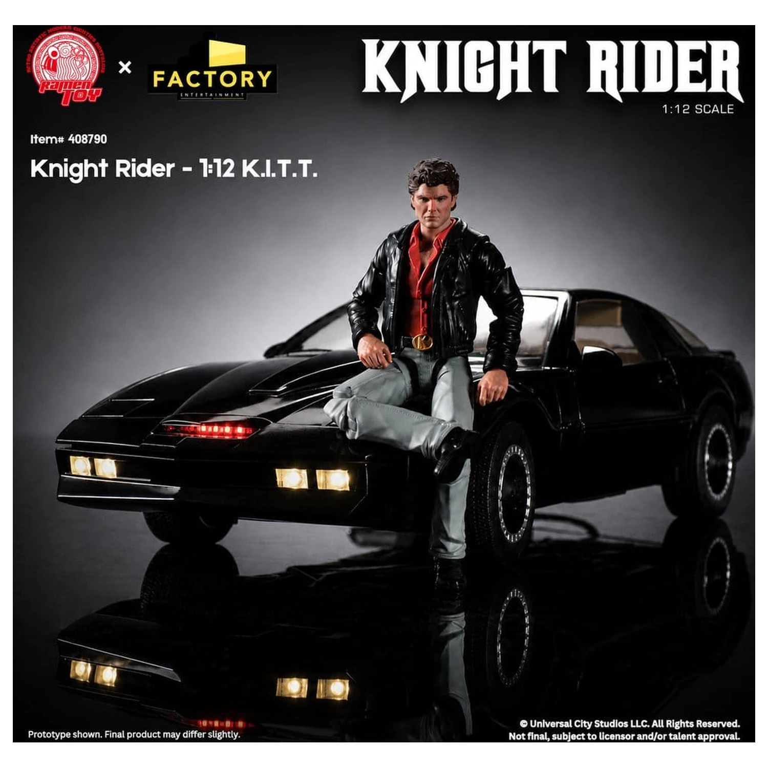 Knight Rider Action Figure 1/12 K.I.T.T. with Michael Knight product photo