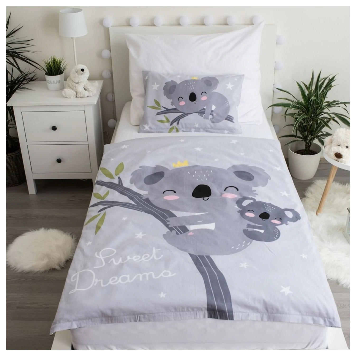 Koala Grey Toddler, Preschool Duvet Cover product photo