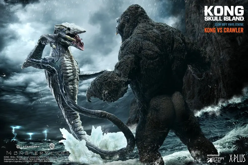 Kong Skull Island Deform Real Series Statues Kong vs Skull Crawler Normal Version 32 cm product photo