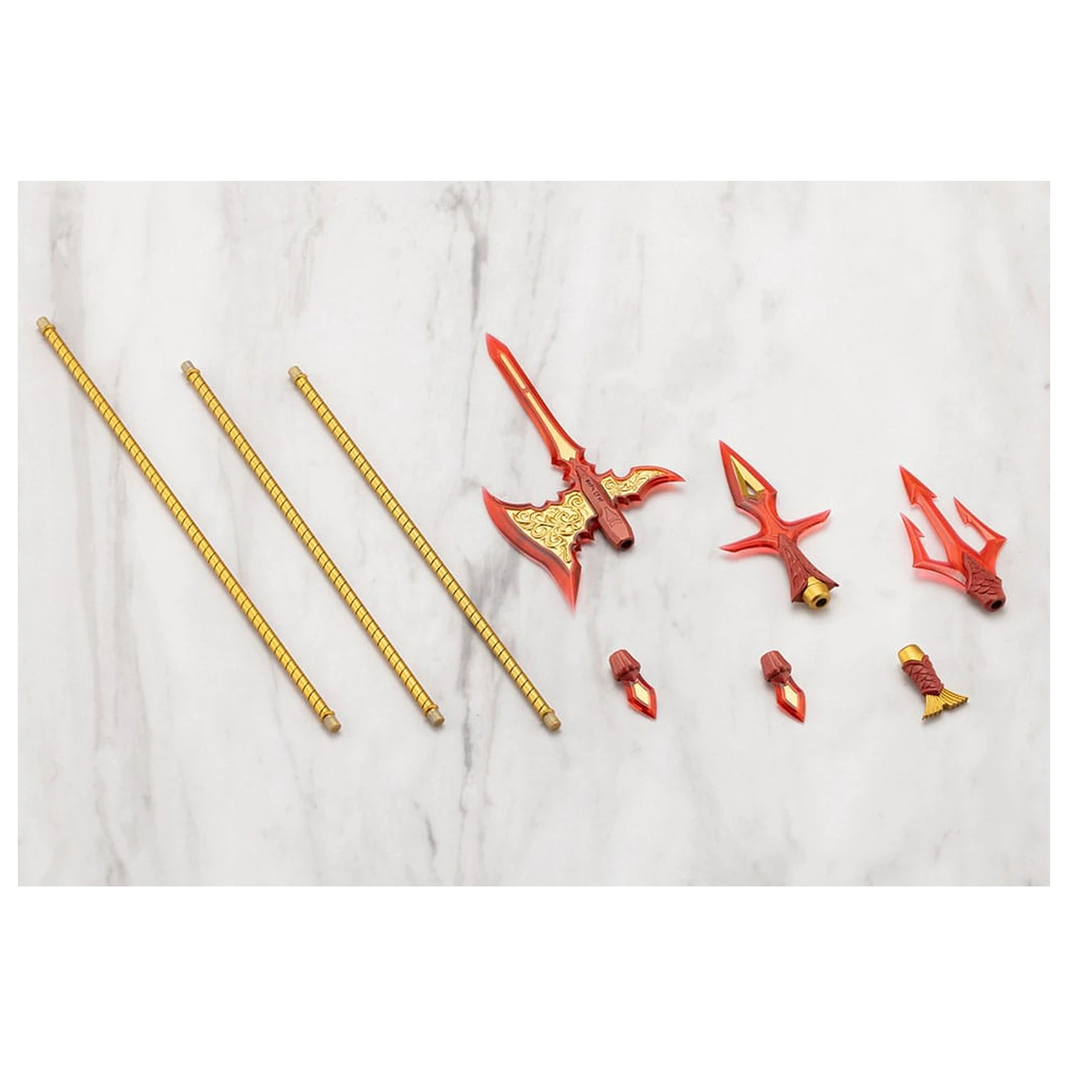 Kotobukiya M.S.G. Model Kit Accessory Set Virtuous Style 11 Pole Weapon Set Flamerite Ver. product photo