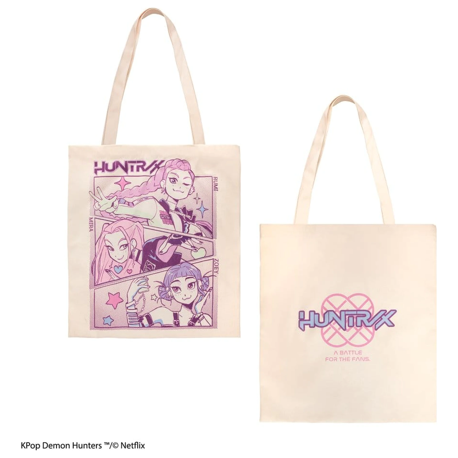KPop Demon Hunters Tote Bag A battle for the fans product photo
