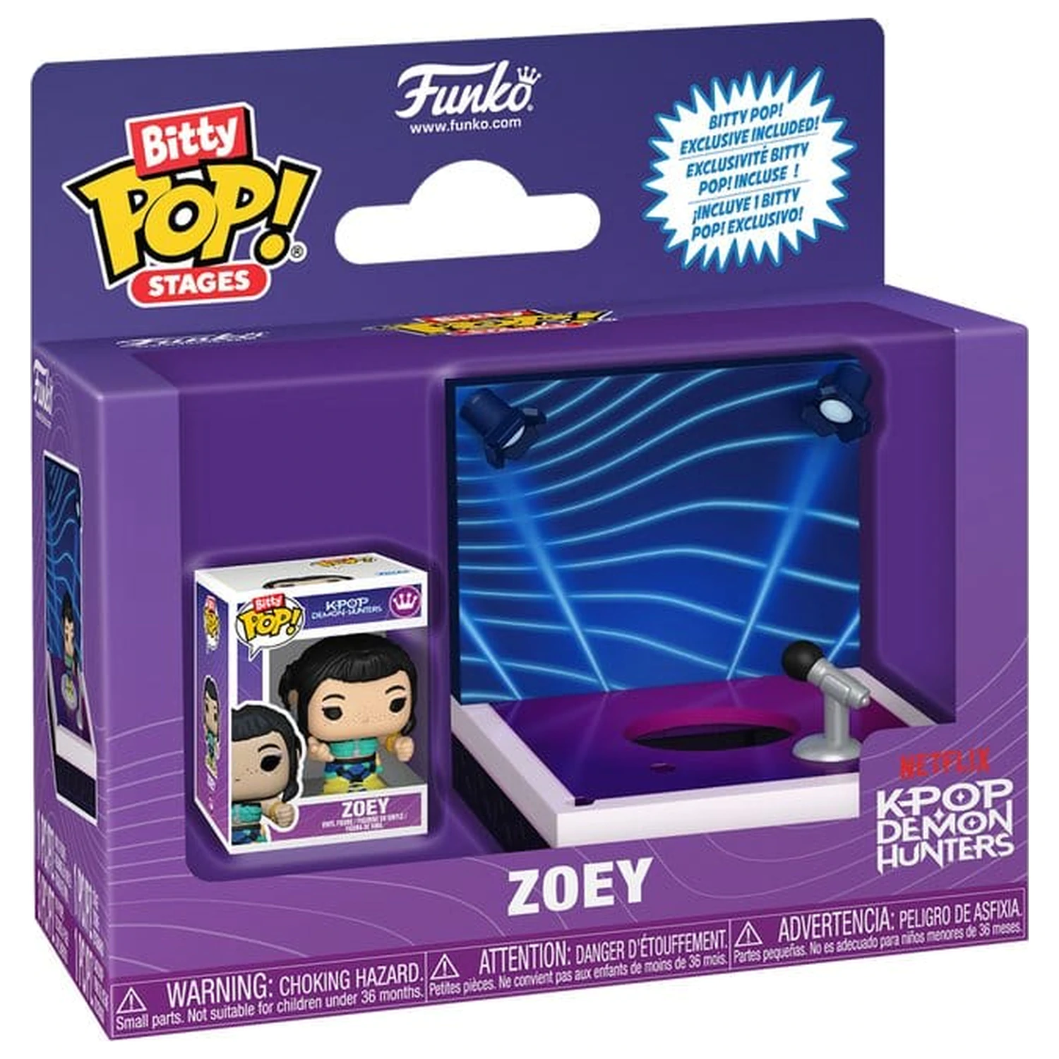 KPop Demon Hunters Bitty Funko POP! Stages Vinyl Figure Zoey 2,5 cm product photo