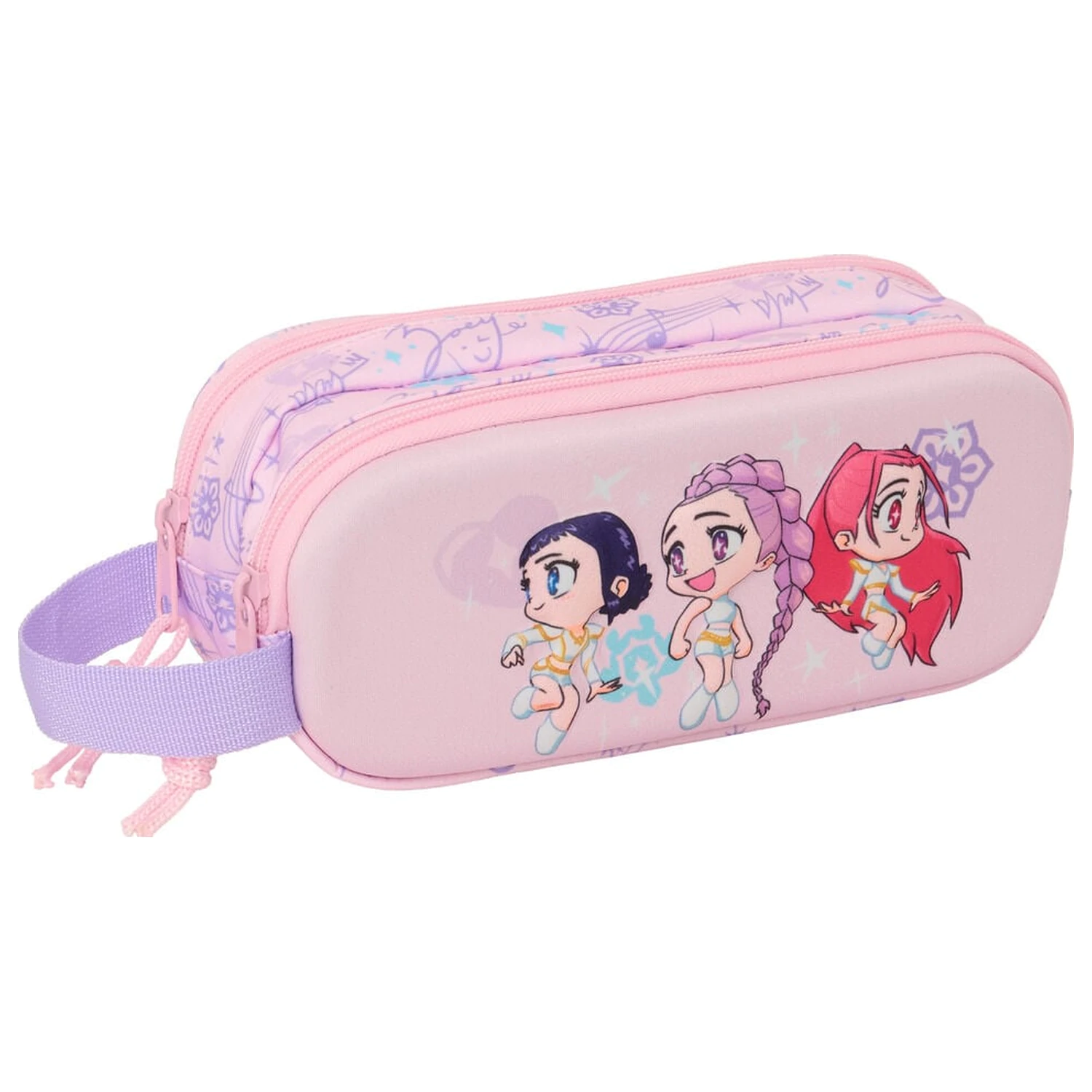 Kpop Demon Hunters Chibi 3D double pencil case product photo