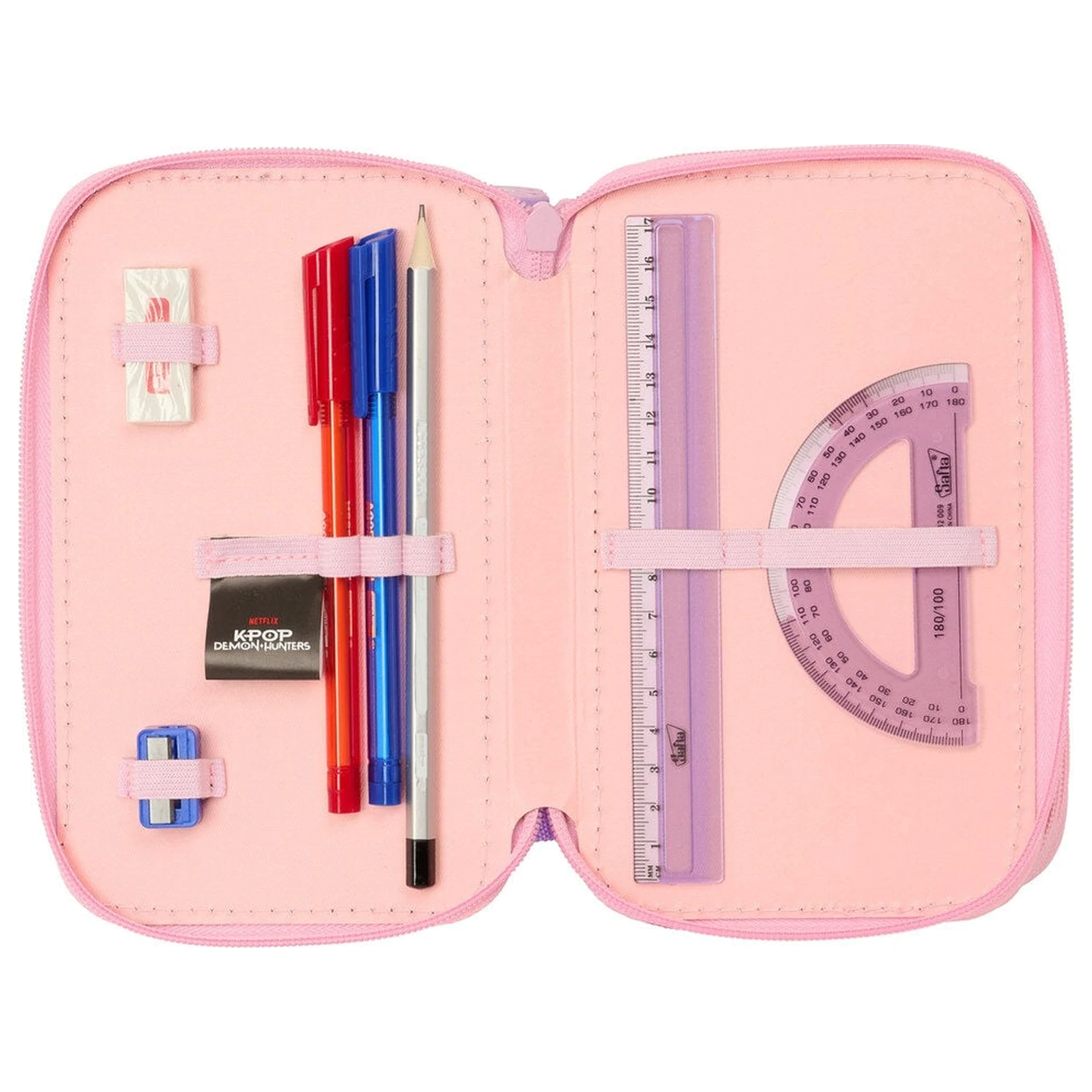Kpop Demon Hunters Chibi triple pencil case 37pcs product photo