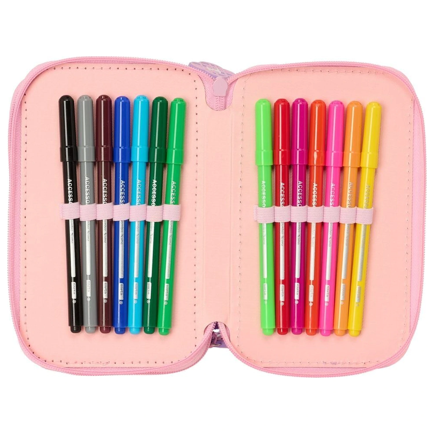 Kpop Demon Hunters Chibi triple pencil case 37pcs product photo