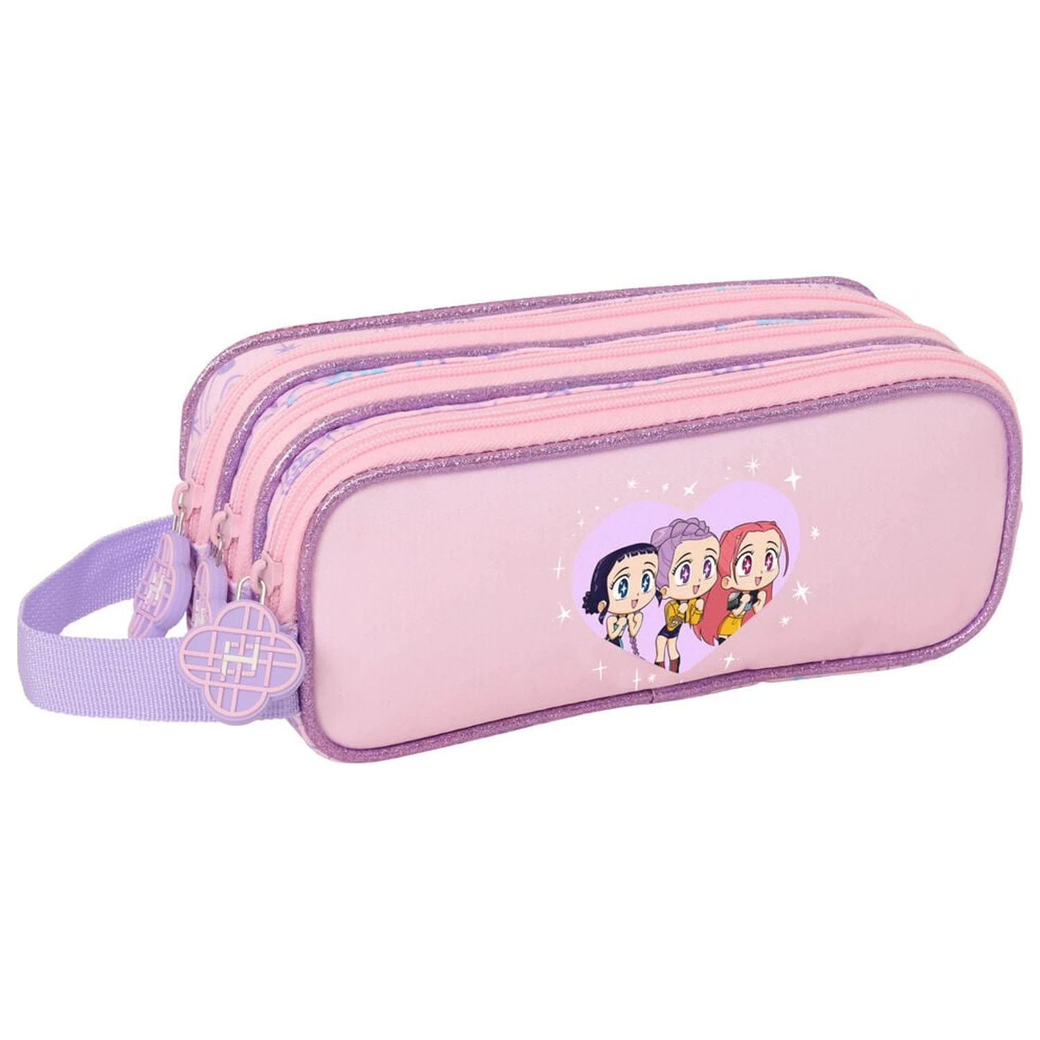 Kpop Demon Hunters Chibi triple pencil case product photo