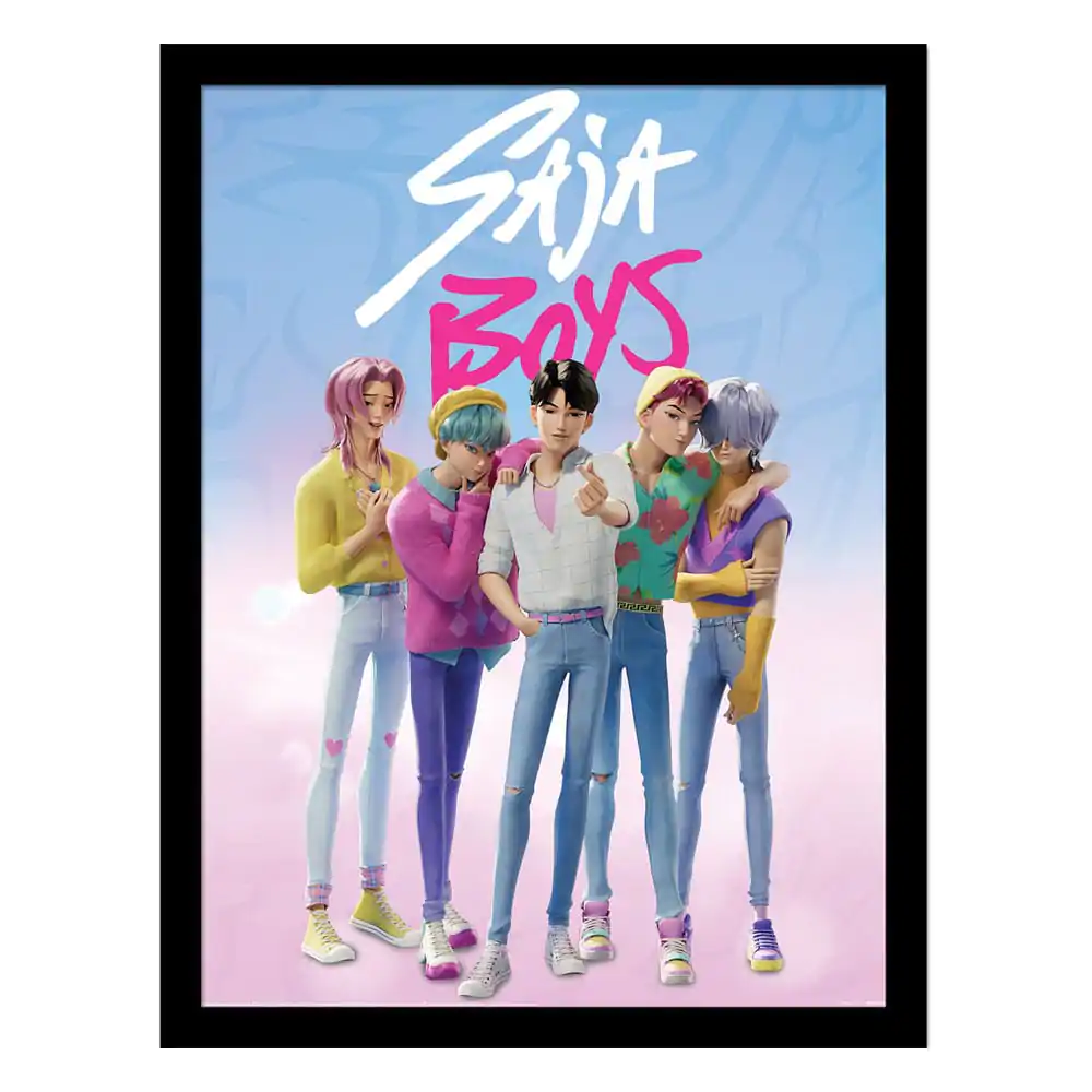 KPop Demon Hunters Collector Print Framed Poster Saja Boys product photo