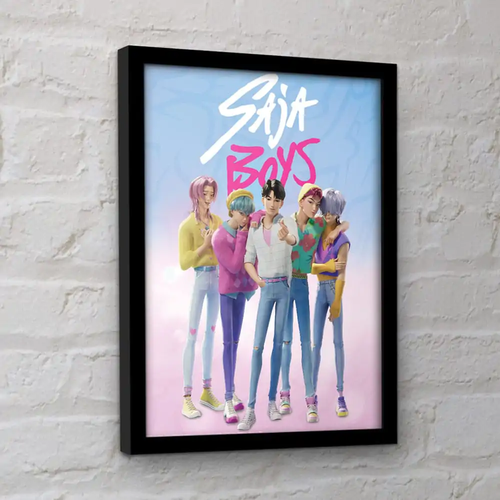 KPop Demon Hunters Collector Print Framed Poster Saja Boys product photo