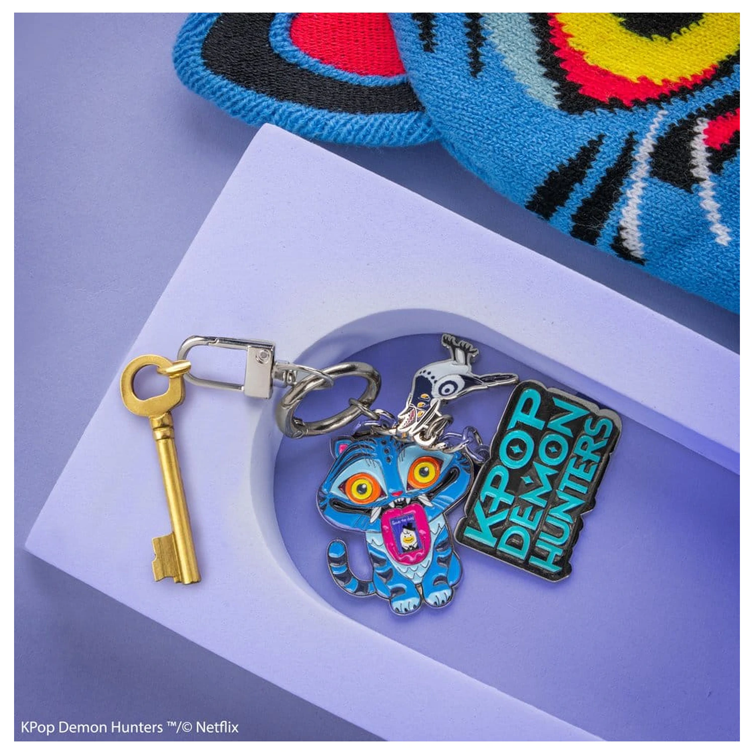 KPop Demon Hunters Charm Keyring Derpy & Sussie product photo