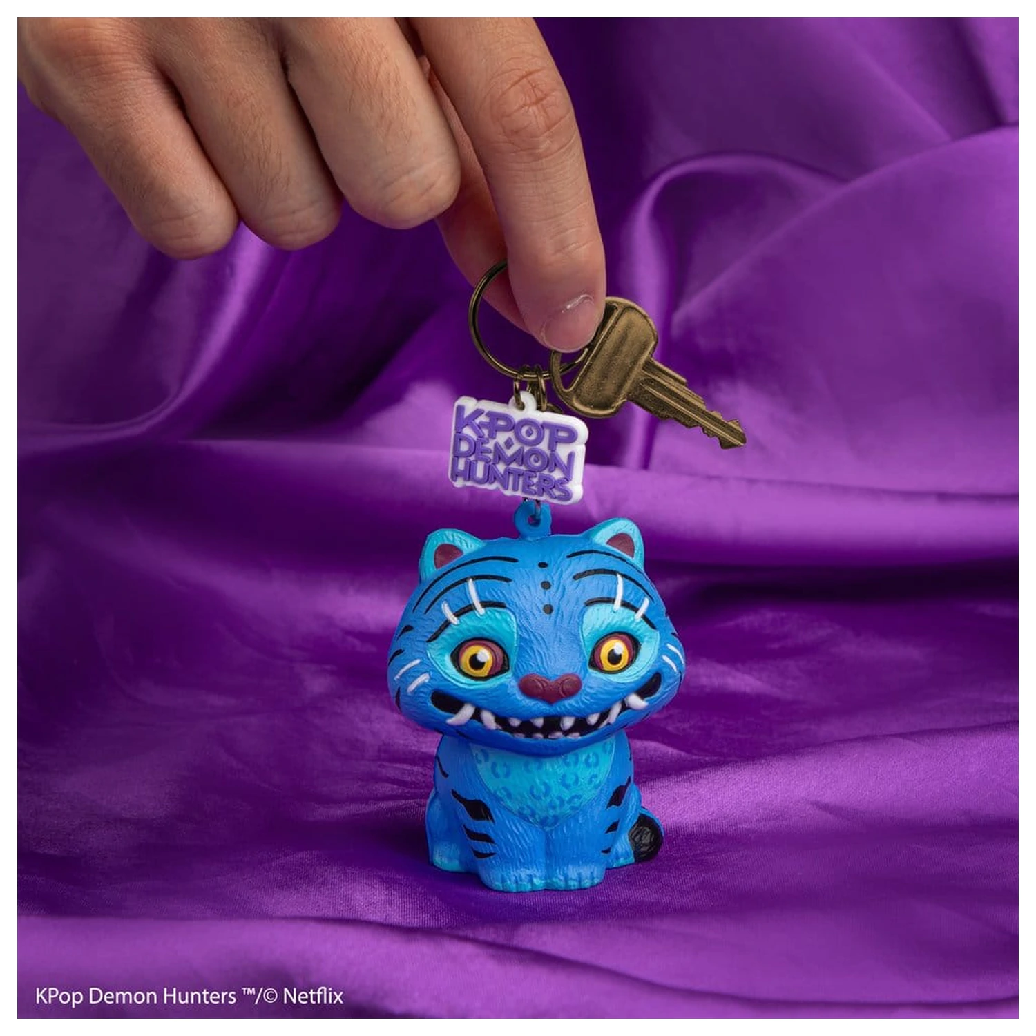 KPop Demon Hunters Squishy Keychain Derpy Tiger product photo