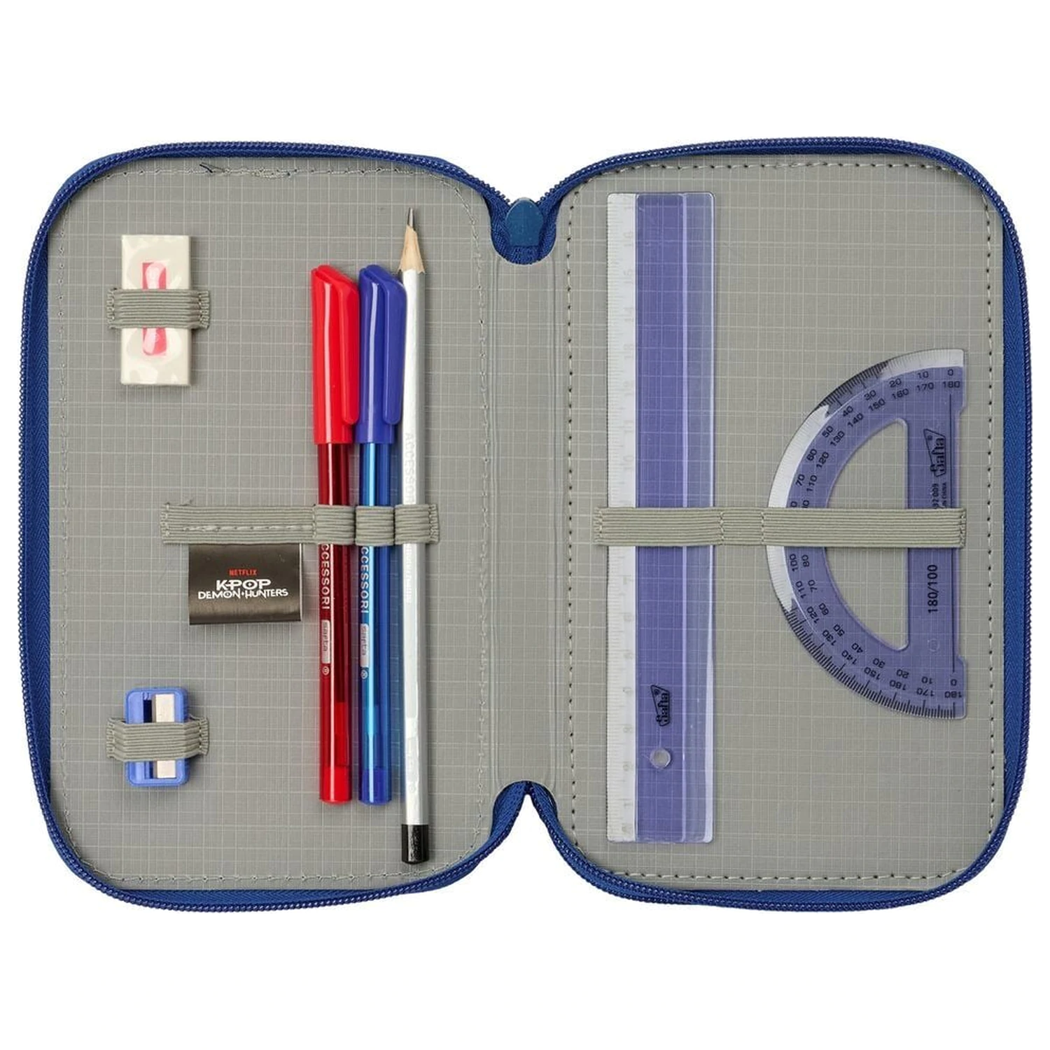 Kpop Demon Hunters Derpy triple pencil case 37pcs product photo