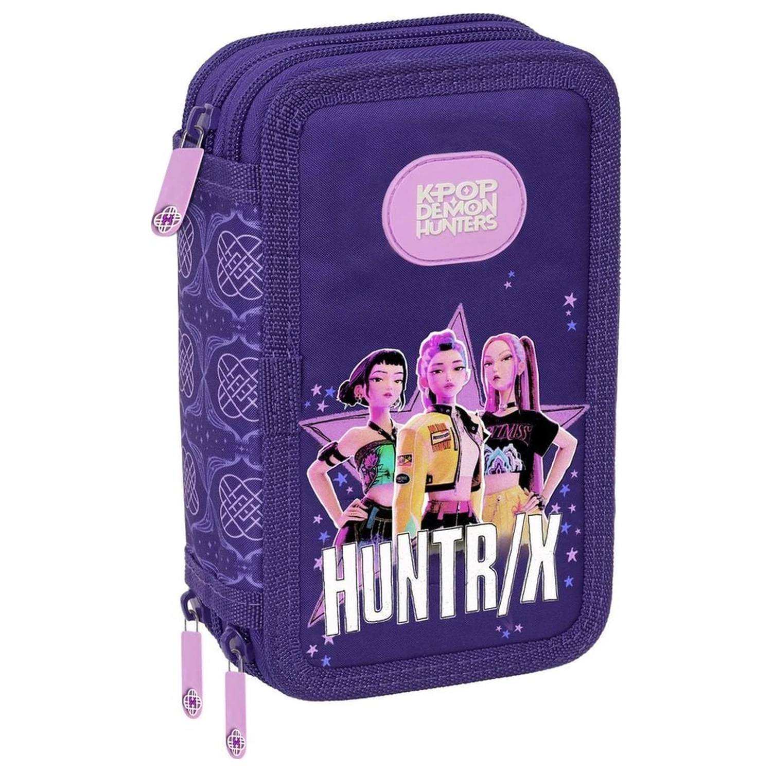 Kpop Demon Hunters Fighters triple pencil case 37pcs product photo